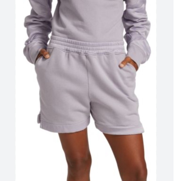 RtA Edgar Satin-Trimmed Cotton-Jersey Shorts Lilac NWOT - Picture 4 of 12